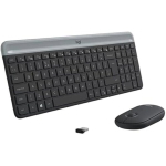 Juhtmevaba klaviatuur ja hiir - LOGITECH - Slim Wireless KEYB+Mouse Combo WRLS - USB - Juhtmevaba vastuv&otilde;tja - Must