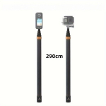 S&uuml;sinikkiust selfie-kepp Insta360 ja GoPro jaoks Pickify, Slivery（55cm~290cm）