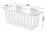 Rippuv metallist riiul, valge
