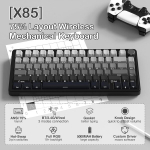 Ataka Žuvies X85 RGB mehaaniline klaviatuur 3 režiimiga traadita m&auml;nguklaviatuur &ndash; must