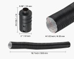 Diislik&uuml;tte soojendi &otilde;hu sissev&otilde;tu voolikute komplekt 26 mm