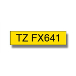 Laserprinteri kassett Brother Tze-fx641 elastne etiketilint, 18mm, kollane/must
