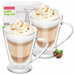 Termoklaasist tassid kohvi ja tee jaoks, 2 tk., 250 ml