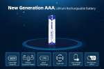 Xtar AAA (R03) 1,5V 1000mAh laetavad Li-ion akud, 4 tk + karp