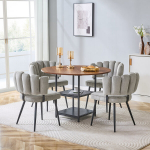 S&ouml;&ouml;gilaud ja toolid, 107 cm, MDF, metall, 4 tooli