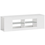 TV alus, 140 cm, 6 riiulit, 2 klaasriiulit, valge, 1 tk