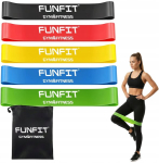 Treeningkummide komplekt FUNFIT, 5 tk, 60 cm, erinevat v&auml;rvi