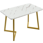 117 x 68 cm s&ouml;&ouml;gilaud marmormustriga ja metalljalgadega, valge/kuldne