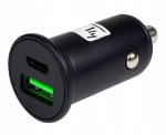 Techly 45w Usb-c Pd + Usb-a Qc auto kiirlaadija
