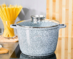 Zilner pott kaanega 24cm 6,2l marmorkattega, induktsioon