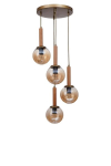 Opviq rippvalgusti 9072-4, kuldne/pruun