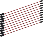Yunique Green-Clean-Power, 10 servo pikenduskaablit 50 cm, JR isane&ndash;Futaba emane, 3 pin, RC mudelitele