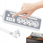 Pikendusjuhe 4 pistikupesaga, 3 Usb ja Led, 1,5 m