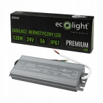 Hermeetiline led toiteplokk Premium 120w 24v veekindel Ecolight Ec20430