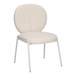 Valgest "bucle" kangast tool Bianco metallist jalgadega
