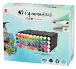 Aquamarkers Decotime 40 tk. lilledega - professionaalsed kahepoolsed markerid