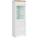 Vitrine Vigo 1D1W1S, valge/pruun