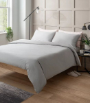 Riposo Premium satiinist puuvillane voodipesukomplekt Light Grey, 200x220 cm, 3-osaline, hall