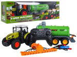 Roheline traktor koos tsisterniga R/C 1:24