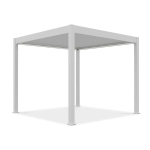 Paviljon Pergola Elegance Automatic 3x3 LED-iga, valge
