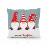 J&otilde;ulupadja padjap&uuml;&uuml;r Merry Christmas &ndash; Holly Jolly, 45x45 cm, hall, Christmas Decorative Pillowcase 45x45 cm Grey with Gnomes Merry Christmas &ndash; Holly Jolly