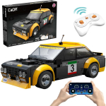 CaDA ehitusplokid Kaugjuhitav v&otilde;idus&otilde;iduauto 20 cm must Fiat Abarth 131 s&otilde;iduk 216 tk RC Dual Mode, uniwersalny