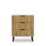 Kummut Mebelbos Borg Duo 3s, 70x38,9x81,4 cm, beež v&auml;rv/pruun