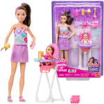 Barbie lapsehoidja Skipperi komplekt koos beebi ja toidutooliga, uniwersalny