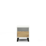 &Ouml;&ouml;kapp Mebelbos Borg 1s, 40x38,8x45,6 cm, valge/pruun