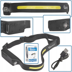 Geko pealamp G15118, 3W LED COB, 1W XPE, 1200mAh, 350lm, IPX4, liikumisandur, 4 režiimi