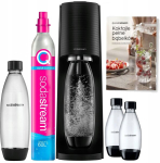 SodaStream Terra Black komplekt kolme korduvkasutatava pudeliga