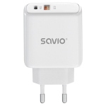 Laadija - Savio seinakadapter - LA-12 - universaalne mobiilseadmete laadija valge kiire laadimine siseruumides