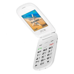 Telefon SPC Harmony - Mobiiltelefon eakatele, suured nupud, SOS-nupp, otse m&auml;lu, laadimisalus, valge