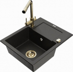 Graniitk&ouml;&ouml;givalamu Mexen Enzo segisti ja sifooniga, Metallic black/gold+Gold