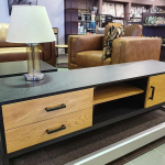 TV laud Amsterdam 160x40xH50cm, tamm / must