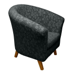 Tugitool Ilona, kaetud kangaga, jalad p&ouml;&ouml;k, Tugitool Ilona, kaetud kangaga, must Inari 100, jalad p&ouml;&ouml;k