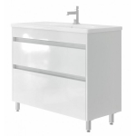 Vannitoakapp koos valamuga Luton LT-100, valge