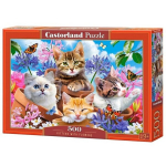 Puzzle 500 Kittens with Flowers 53513