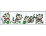 Ristpistes tikkimiskomplekt "Neli kassipoega", 33 x 10, RTO