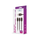 3in1 mikro-USB+8PIN+t&uuml;&uuml;p-C kaabel