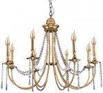 Crystal Lamp l&uuml;hter Gold App766-8CP