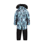 Huppa Poiste talvekombe BRUCE 2, arctic blue pattern/ black