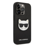 Karl Lagerfeld KLHCP14LSAPCHK iPhone 14 Pro 6.1 musta/ musta Saffiano Choupette peaga patch