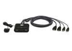 KVM l&uuml;liti - ATEN - CS22HF-AT - 2 sadamat - Full HD - 1920 x 1200 pikslit - USB, HDMI