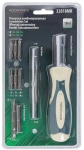 Rockforce Universaalne kruvikeeraja RF-32818MR, 7 bitiga komplekt, SL, PH, T, 2-komponentne k&auml;epide, roheline/beez