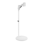 Teleri kinnitus Maclean mobiilne televiisori monitori statiiv MC970W, 17-35 tolli, VESA 75x75mm, 100x100mm, maksimaalne koormus 10kg, valge
