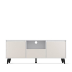 TV-alus Mebelbos Borg 2d1s, 139,8x38,9x55 cm, valge/liivav&auml;rvi