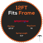 SPORTNOW Batuti matt &Oslash;323 cm, h&uuml;ppemattid