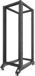 LANBERG avatud seadmeriiul 32U OR01-6032-B, 1673,5x600x1000mm, 600kg, 4 vertikaalset riba, statiiv, M6 kruvid, piduritega rattad