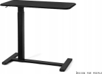Unique LAPTOP DESK 17-QC402-B-B, 800x400mm, 700-1070mm, 8kg, teras, must, reguleeritav k&otilde;rgus, rattad